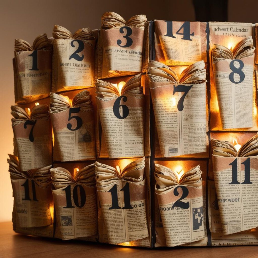 Adventskalender aus alten Zeitungen