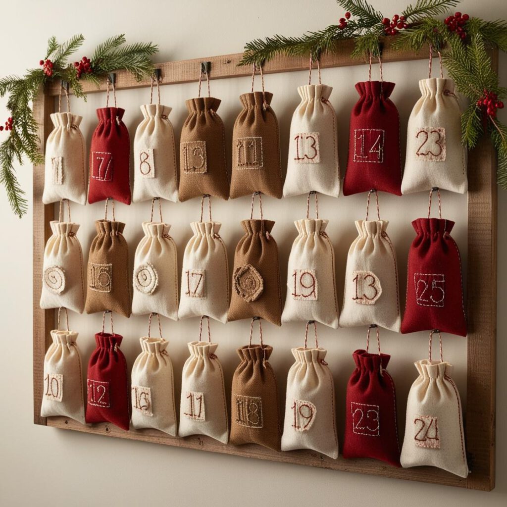 adventskalender Stoffsäckchen