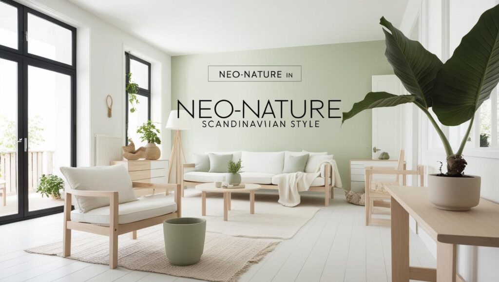 Wohnsituation im Neo Nature Stil Farbe salbei