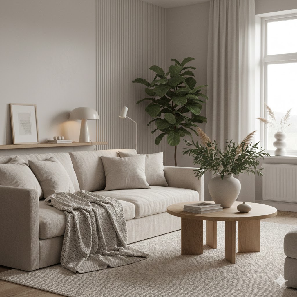 Einrichtung in der Trendfarbe 2026 Pantone Cloud Dancer