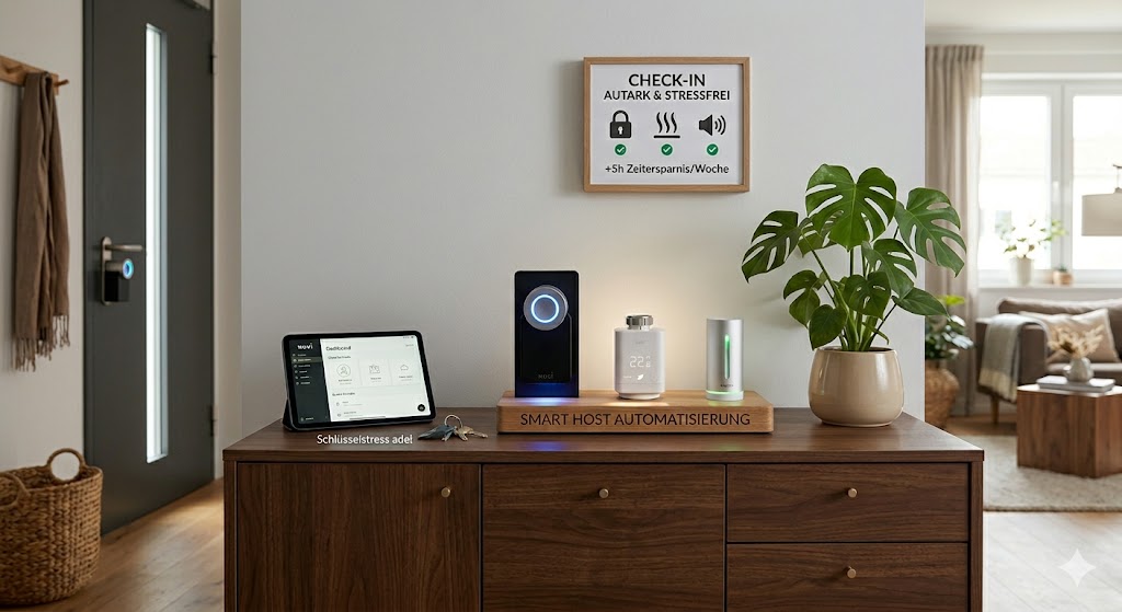 Zeitersparnis und Effizienz: Die Kombination aus smartem Türschloss, intelligenter Heizungssteuerung und Lärmsensor ermöglicht eine fast vollständige Automatisierung deines Airbnb-Business.
