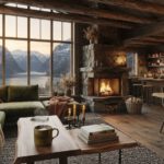 Ferienwohnung im Naturstil: So verkaufst du das Gefühl von Abgeschiedenheit Wohnzimmer einer Ferienwohnung im Naturstil mit Holz, Leinen und Blick ins Grüne