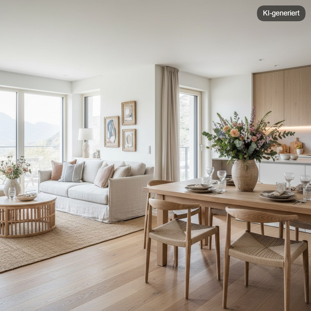 Airbnb Preise optimieren: hochwertig eingerichtete Ferienwohnung im Scandi-Stil