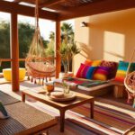 Terrasse im Boho Stil Makramee