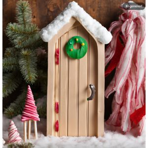 Selbstgestaltete Wichteltür für den Weihnachtswichtel