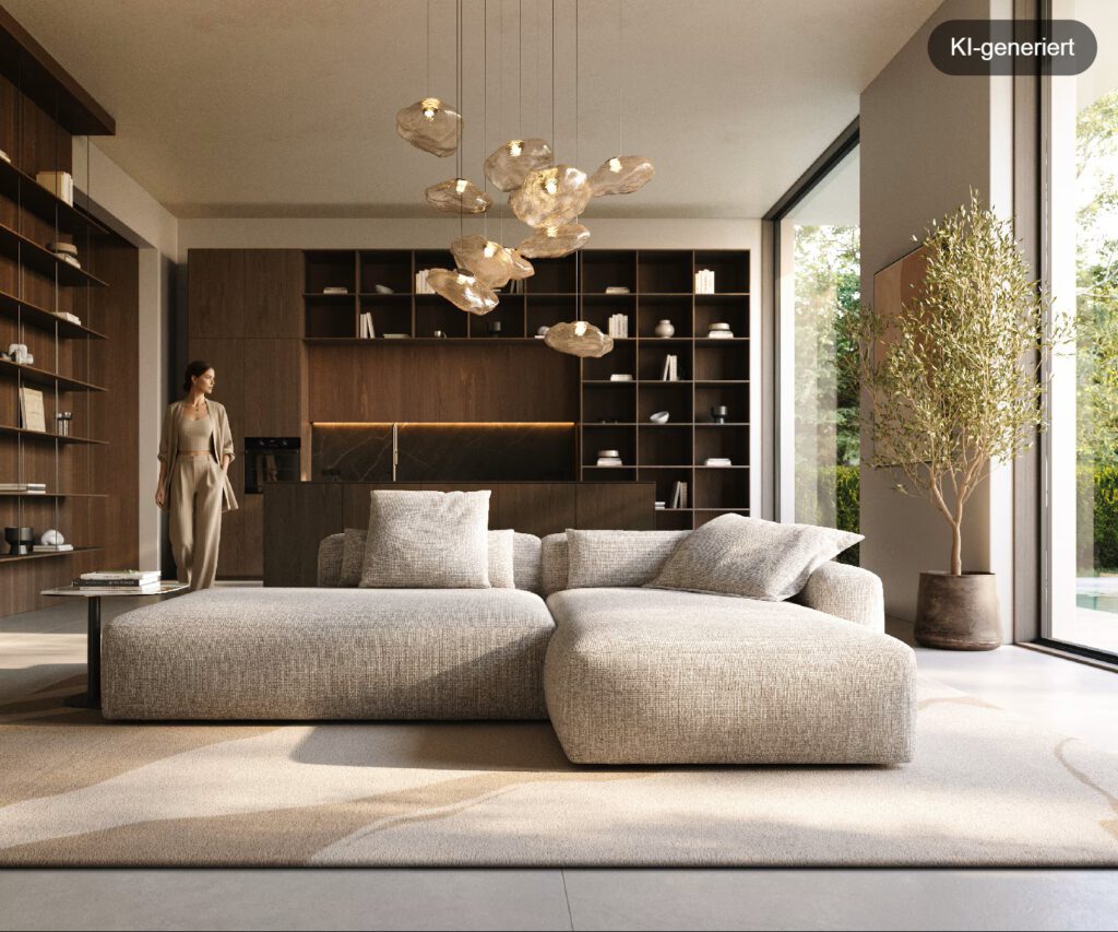 Sofa-mit-abnehmbaren Bezug-Familiensofa